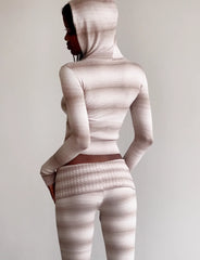 Marissa Jumper - Taupe Ombre Stripe