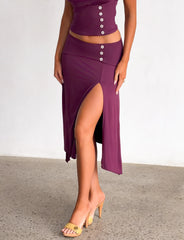 Alyssa Hi Lo Skirt - Plum