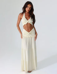 Katya Maxi Skirt - White : Cream