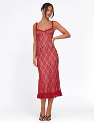 Deja Dress - Red : Berry Red