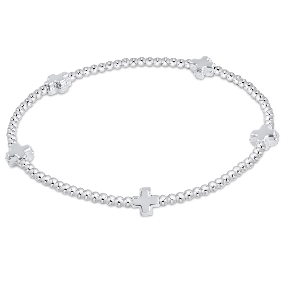 Signature Cross Small 2mm Sterling Bracelet - Sterling