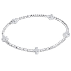 Signature Cross Small 2mm Sterling Bracelet - Sterling