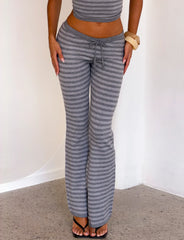 Leora Pant - Grey Stripe