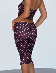 Vali Polka Dot Capri - Chocolate Pink Dot