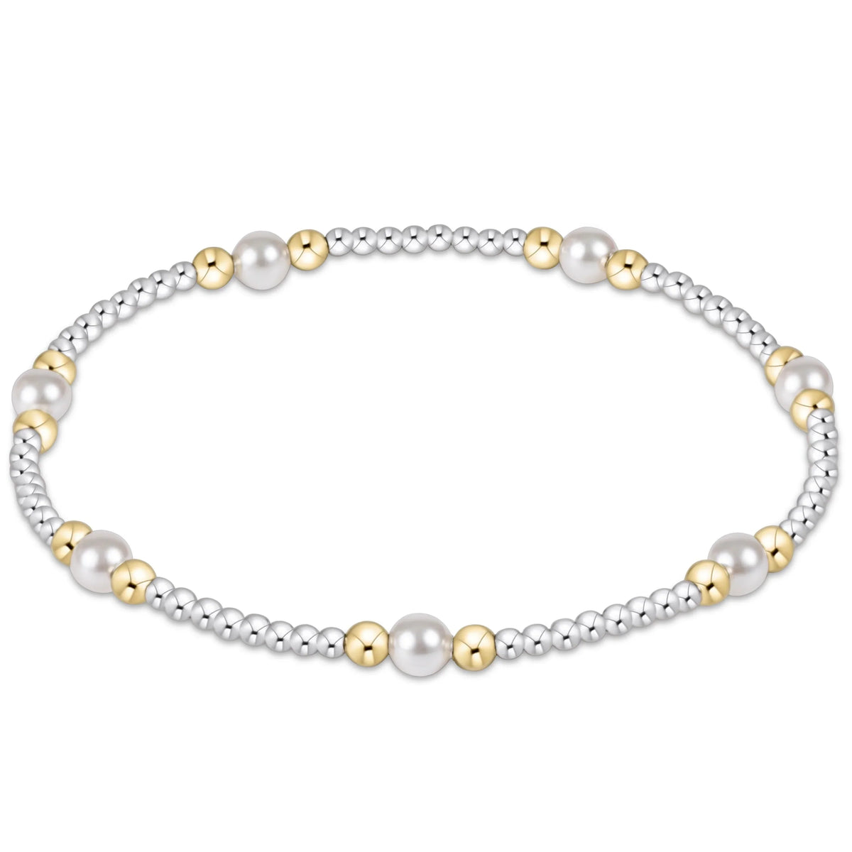 Purpose Pearl 4mm Mixed Metal Bracelet
