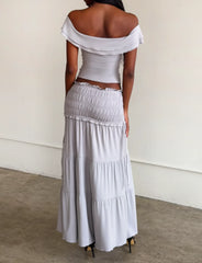 Denali Maxi Skirt - Dove Grey