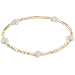 egirl Signature Cross Small 2mm Gold Bracelet
