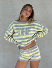 Koa Short - Yellow And Grey Stripe