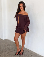 Tessie Playsuit - Brown