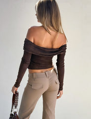 Korra Top - Chocolate Rose