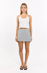Frazer Blue Stripe Tie Side Mini Skirt