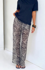 Joplin Black Sheer Zebra Print Pants - PRE ORDER