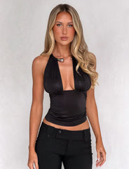 Vianna Top - Black Metallic