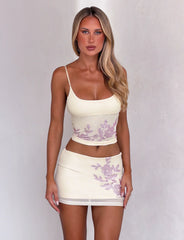Octavia Mini Skirt - Neutral : Cream