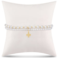 grateful for you gift stack - pearl signature cross charm