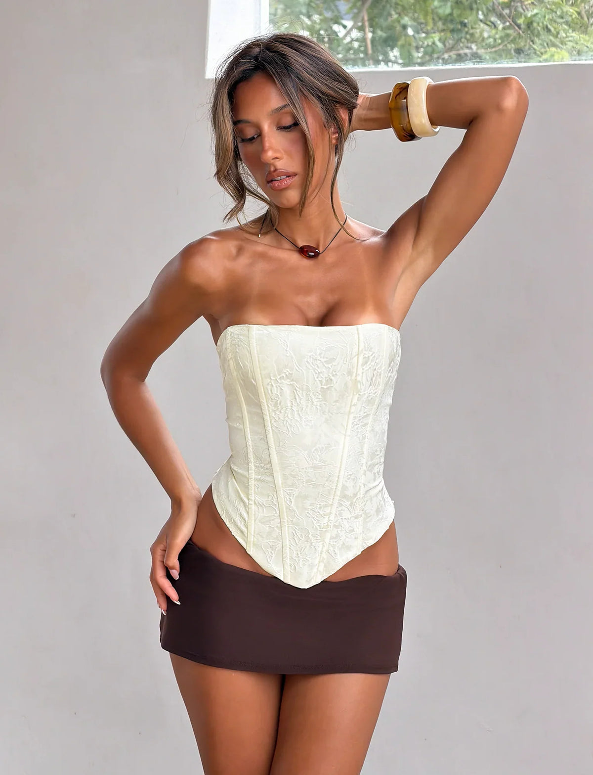 Lania Corset Top - Cream
