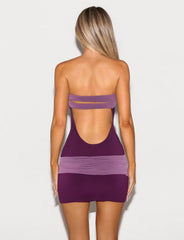 Eos Mini Dress - Aubergine And Iris