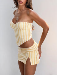 Havana Corset - Yellow Stripe