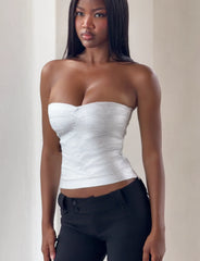 Niya Metallic Bandage Top - Liquid Silver