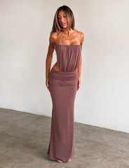 Iolla Strapless Maxi Dress - Mocha