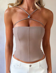 Tamora Corset Top - Taupe