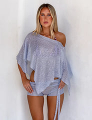 Fern Crochet Short - Silver
