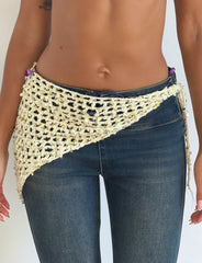 Sylvan Crochet Scarf - Cream