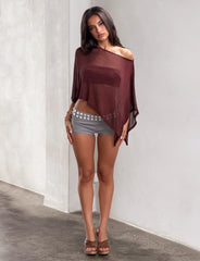 Rafaela Poncho Top - Chocolate