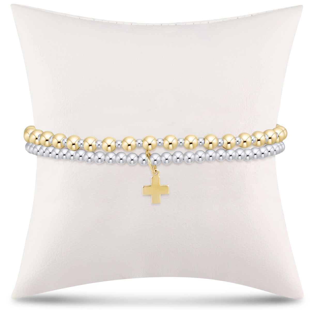 grateful for you gift stack - mixed metal signature cross charm