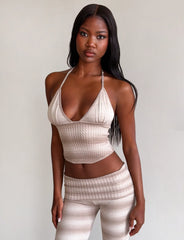 Marissa Knit Cami - Taupe Ombre Stripe