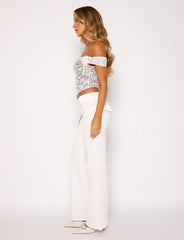Kittie Twill Pant - White