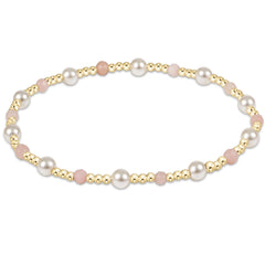Pearl Sincerity 4mm Gem Bracelet - Pink Opal