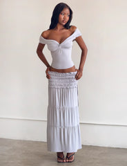Denali Maxi Skirt - Dove Grey