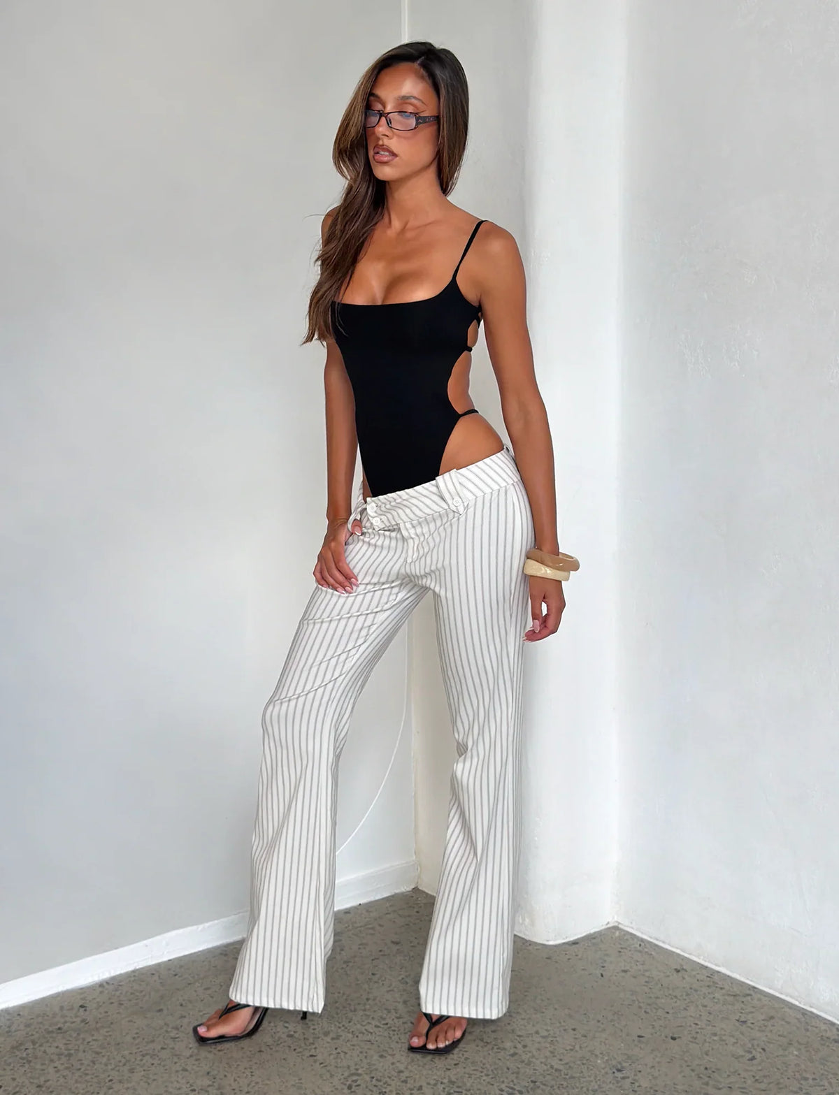 Kittie Pant - Ivory Stripe