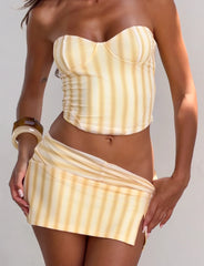 Havana Skirt - Yellow Stripe